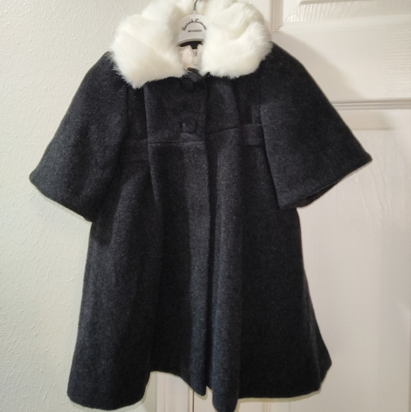 Helena Girl's Size 12 Mo. Dark Gray Wool - Like Set Dress & Coat NWT - Picture 2 of 16